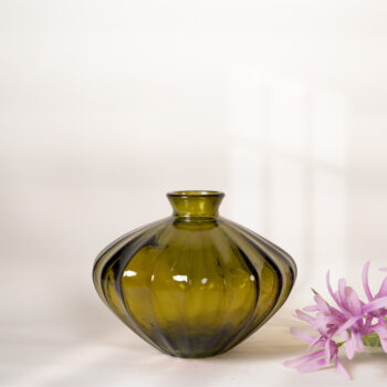Vase Etnico vert olive H 14cm