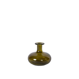 Vase bottle vert olive H 12cm
