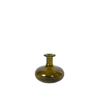 Vase bottle vert olive H 12cm