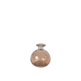 Vase round bottle ambré H 12cm