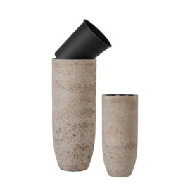 Pot élégant granite grège