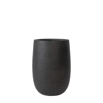 Pot palm sandblasted noir