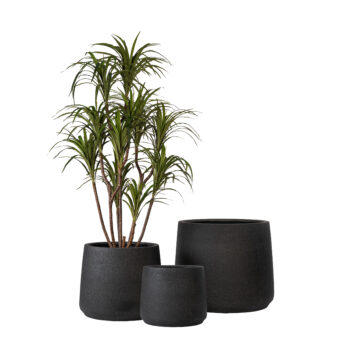 Pot cuve sandblasted noir