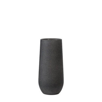Pot palm élancé sandblasted noir – Image 3