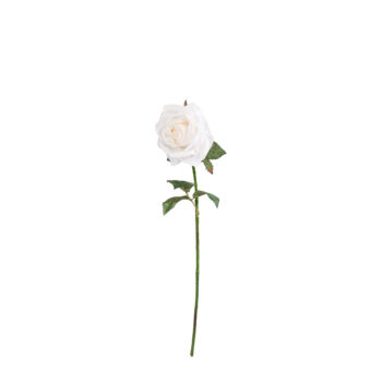 Rose blanche L 55cm fleurs artificielles