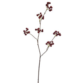 Berry rouge L 83cm Fleur artificielle en soie