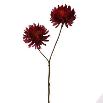 Chrysanthème rouge L 65cm Fleur artificielle en soie