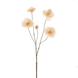 Renoncule vanille L 80 cm Fleur artificielle en soie