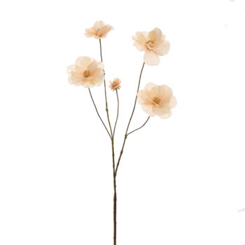 Renoncule vanille L 80 cm Fleur artificielle en soie