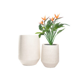 Pot cuve sandy white pour plante d'intérieur