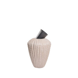 Pot High Kaktia beige pour plante d'intérieur