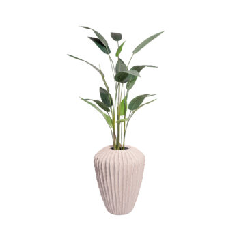 Pot High Kaktia beige pour plante d'intérieur