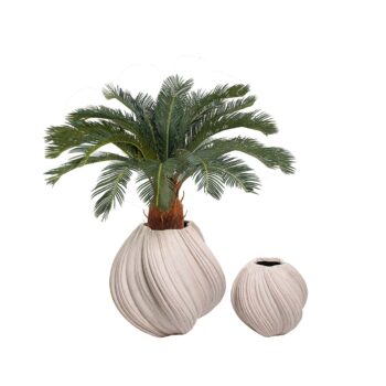 Pot Noho beige pour plante d'intérieur