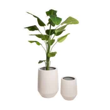 Pot cuve sandy white pour plante d'intérieur