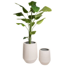 Pot cuve sandy white pour plante d'intérieur