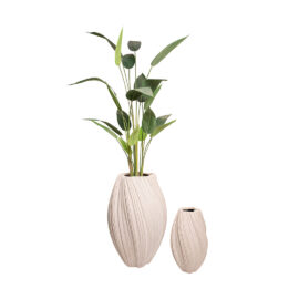 Pot Moya beige pour plante d'intérieur